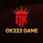 Logo of OK222 Game with a red crown icon, glowing OK symbol, and golden OK222 GAME text on a dark background.