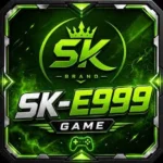 SK-E999 Game homepage showing bonuses, VIP rewards, Aviator, Crazy 777, Piggy Bank games, and interest earning features.